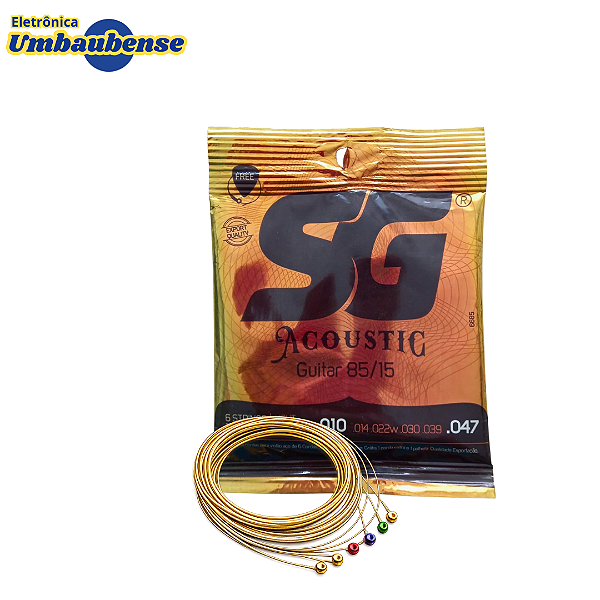 Encordoamento Para Violão Aço n.10 SG (Entrega só na Loja Física)