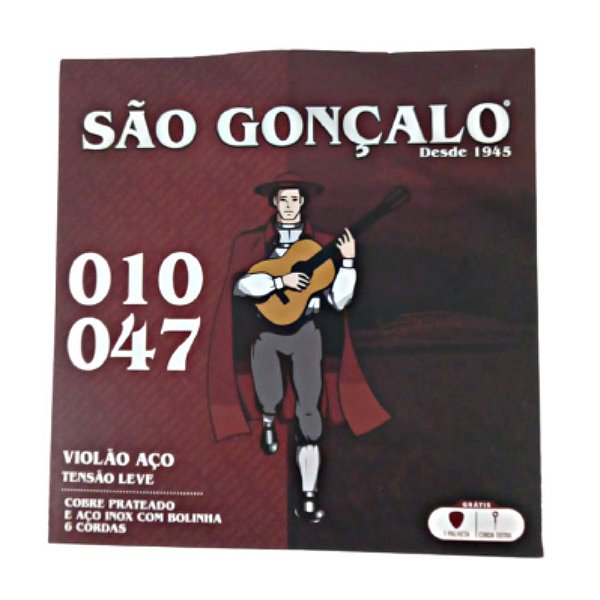 Encordoamento Para Violão Aço n.10 (Entrega só na Loja Física)