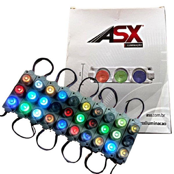 Módulo LED RGB  Barra com 03 Leds (Entrega só na Loja Física)