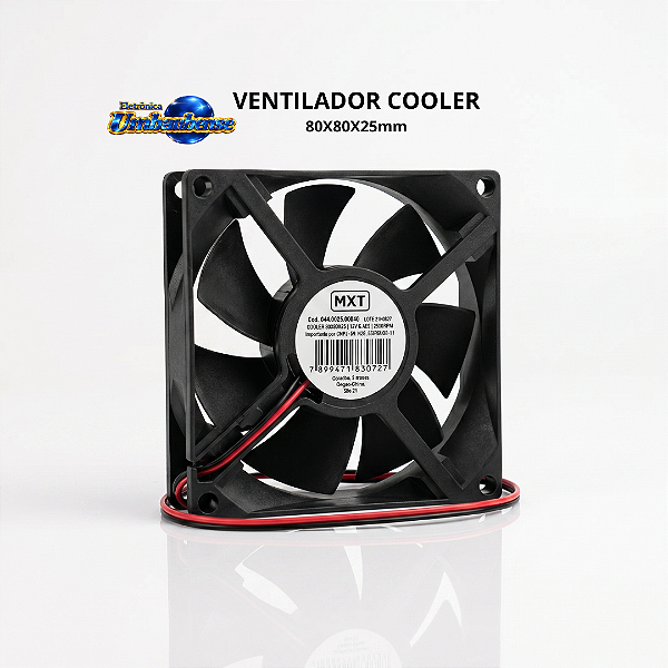 Ventilador cooler 80X80x25mm (Entrega só na Loja Física)