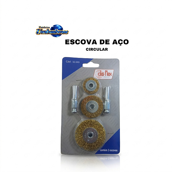 Jogo de Escova de aço (Entrega só na Loja Física)
