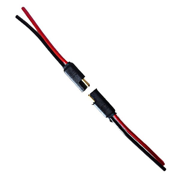 Conector 2 vias com fio 4mm (Entrega só na Loja Física)