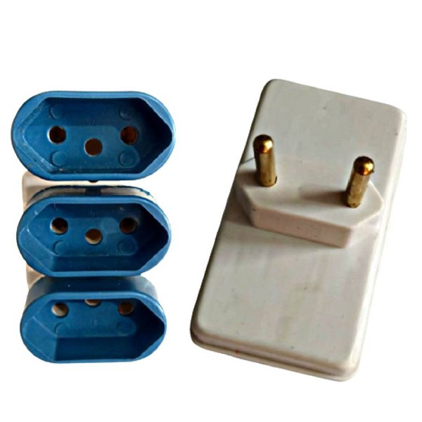 Tomada Tipo T com 03 saidas  (Entrega só na Loja Física)