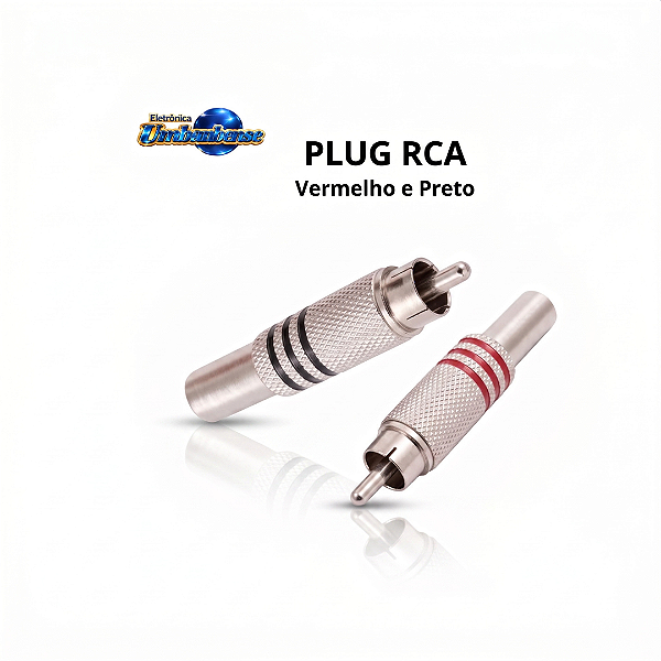 Plug RCA Metal 02 pçs (Entrega só na Loja Física)