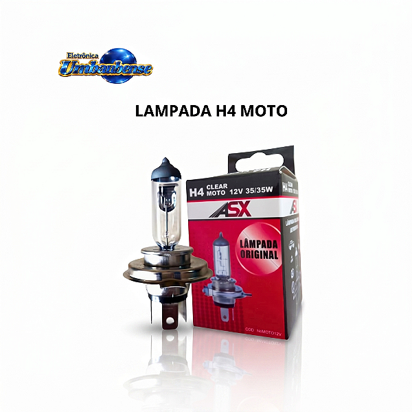 Lampada Farol de Moto H4 (Entrega só na Loja Física)