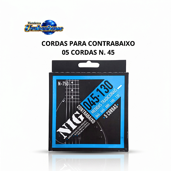 Encordoamento para Contra Baixo 5 cordas 045 (Entrega só na Loja Física)