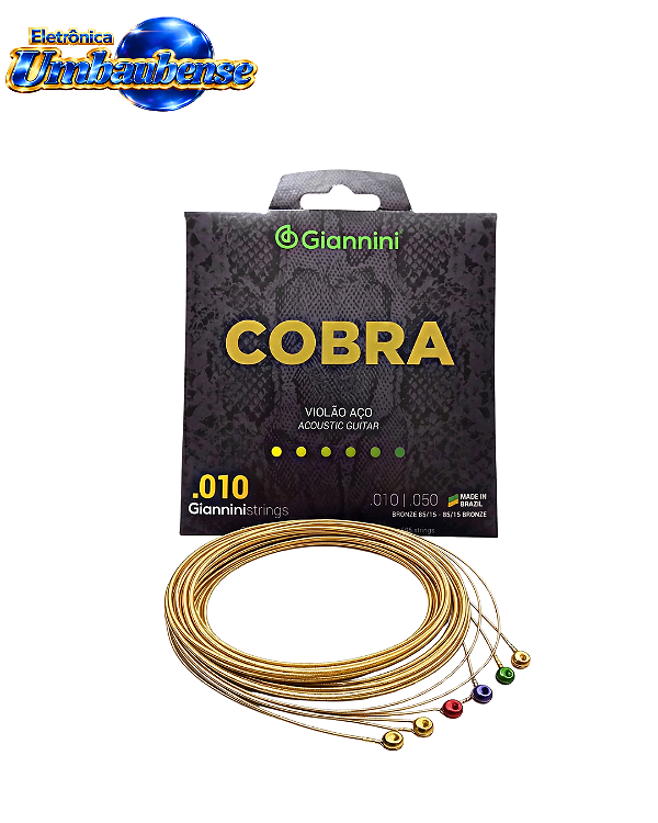 Cordas para Violão Giannini n.10 (Entrega só na Loja Física)