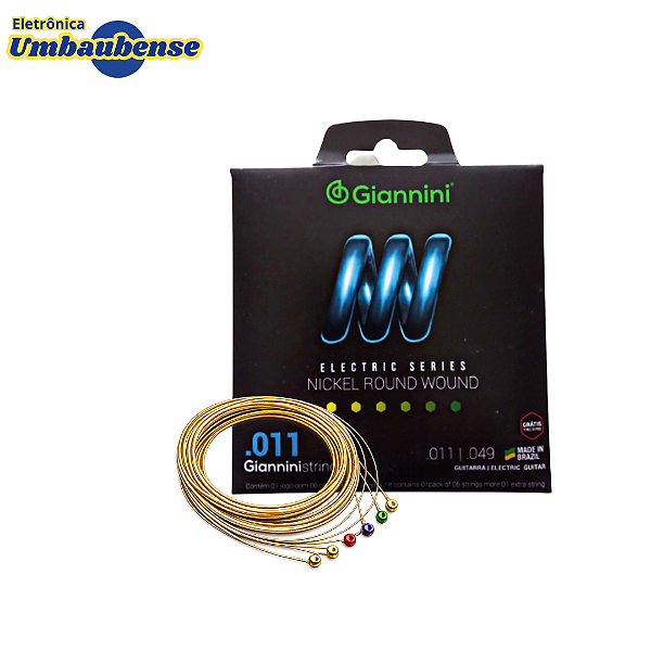 Encordoamento para Guitarra Elétrica 011 (Entrega só na Loja Física)
