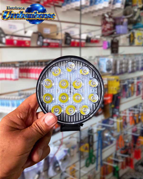 Farol de Led Redondo 9cm (Entrega só na Loja Física)