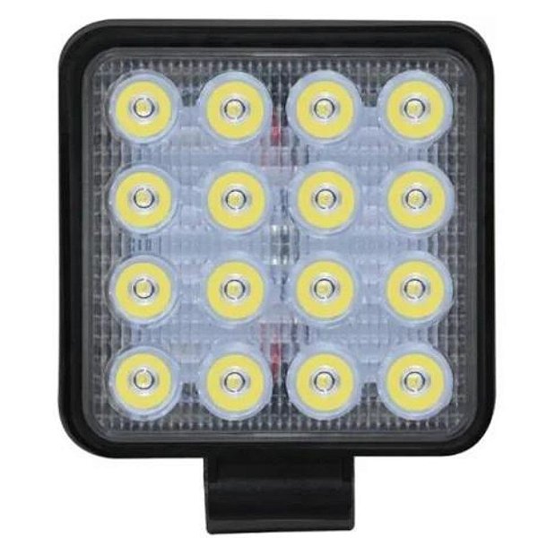Farol Quadrado 16 Leds 48w (Entrega só na Loja Física)