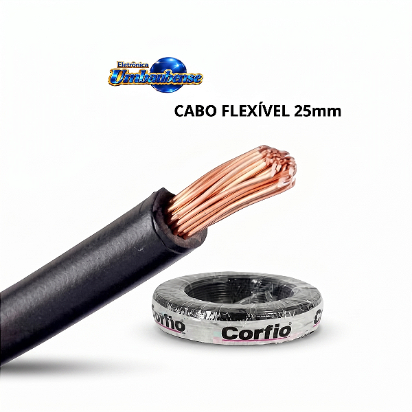 Cabo Flexivel 25mm (1mt) (Entrega só na Loja Física)
