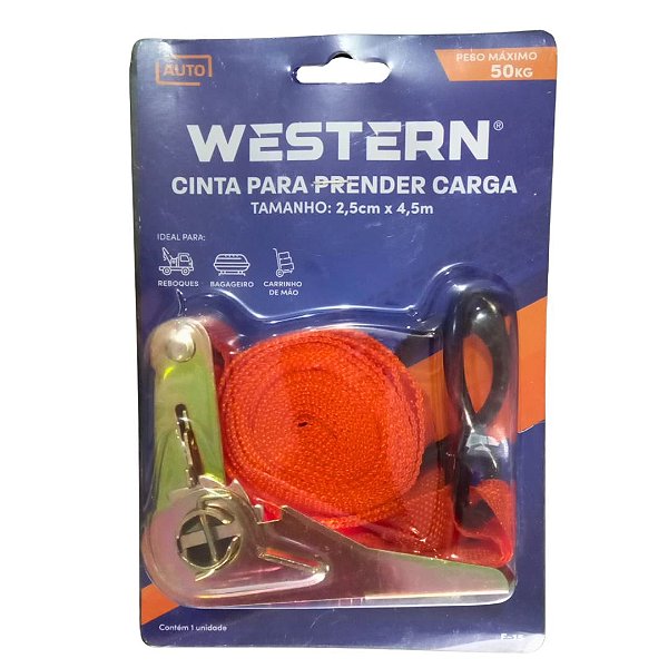 Cinta para carga com Catraca 50Kg (Entrega só na Loja Física)