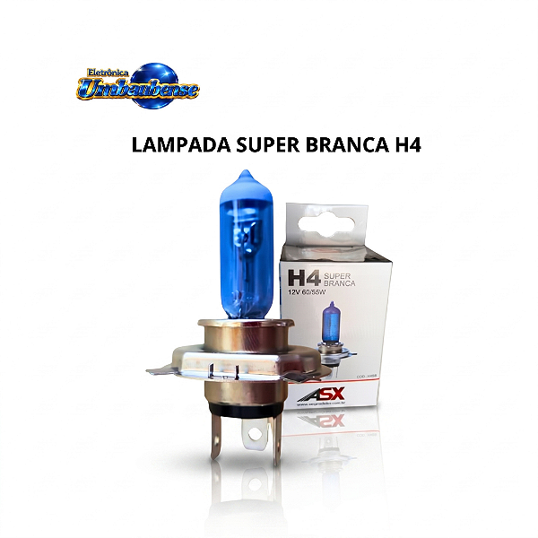 Lampada H4 Super Branca (Entrega só na Loja Física)