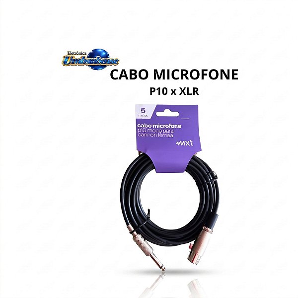 Cabo de Microfone Canon x P10 (Entrega só na Loja Física)