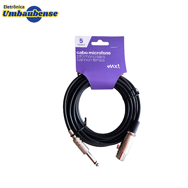 Cabo de Microfone Canon x P10 (Entrega só na Loja Física)