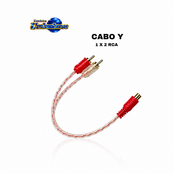 Cabo Y 1RCA x 2Jack RCA Siliconado (Entrega só na Loja Física)