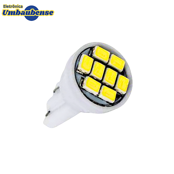Lampada T10 branco 8 leds (Entrega só na Loja Física)