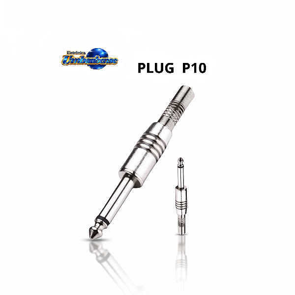 Plug P10 mono Metal com Mola (Entrega só na Loja Física)