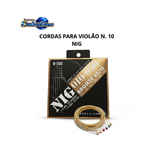 Encordoamento Violão Aço 010 (Entrega só na Loja Física)