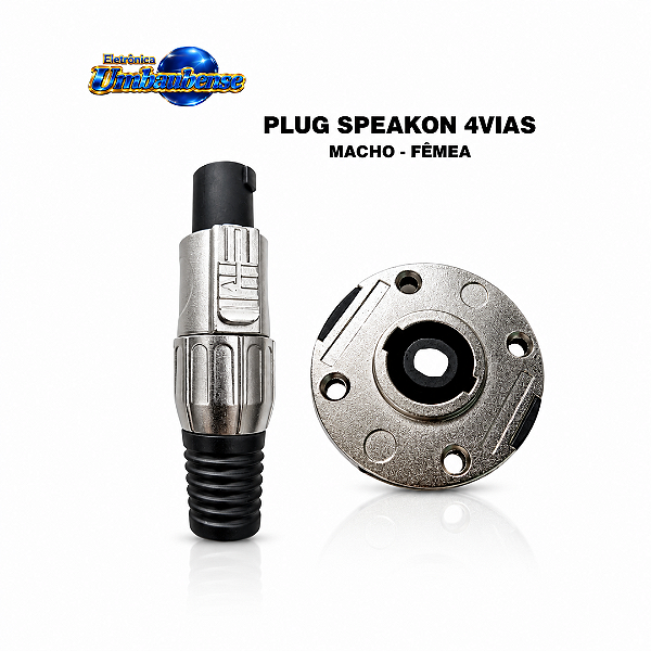 Plug Speakon 4 vias (Entrega só na Loja Física)