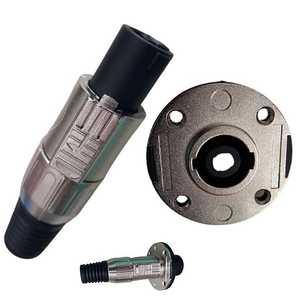 Plug Speakon 4 vias   (Entrega só na Loja Física)