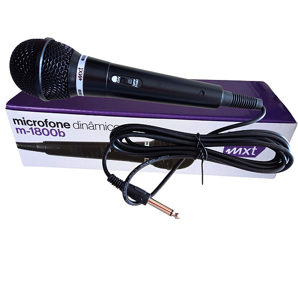 Microfone Dinamico M-1800B  (Entrega só na Loja Física)