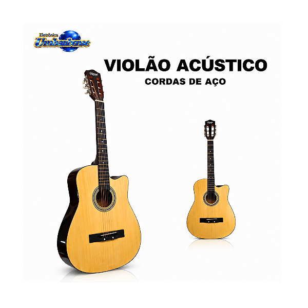Violão Acústico 38” Cutaway MXT 38A-NT Aço Natural | Pronta Entrega em Umbaúba