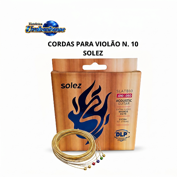 Encordoamento Solez em Aço Para Violão n.010 (Entrega só na Loja Física)
