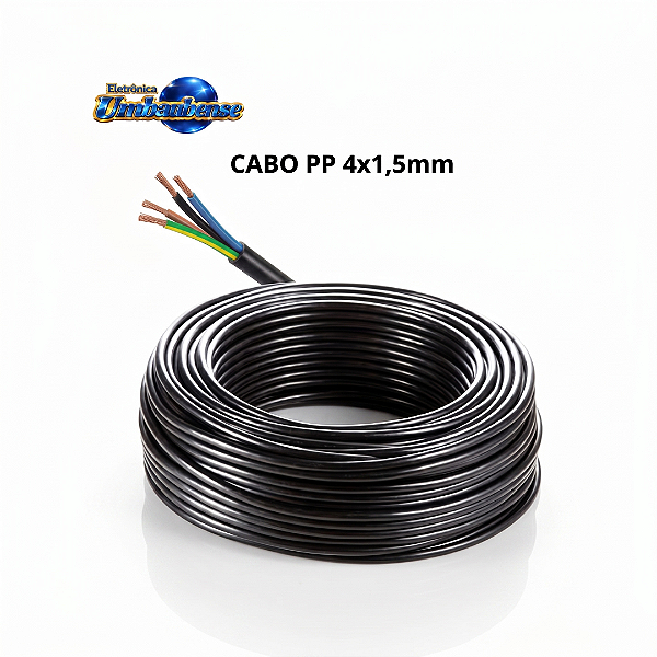 Cabo PP 4x1,5mm - 01 mt (Entrega só na Loja Física)