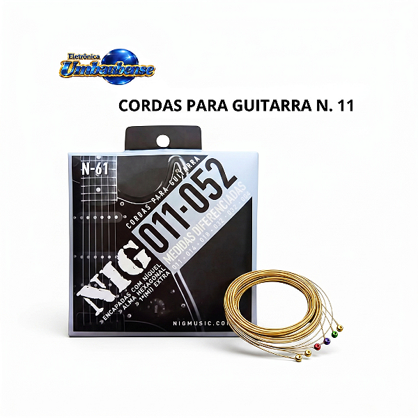Encordoamento Guitarra 011 NIG (Entrega só na Loja Física)