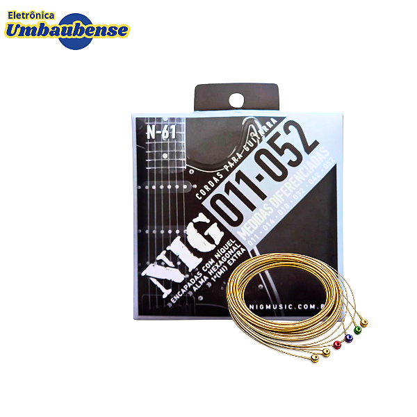 Encordoamento Guitarra 011 NIG (Entrega só na Loja Física)