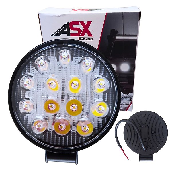 Farol de Led Redondo 42w (Entrega só na Loja Física)