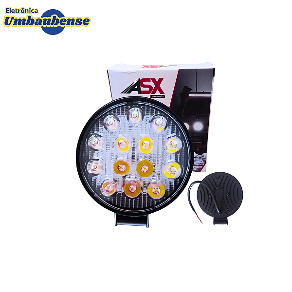 Farol de Led Redondo 42w (Entrega só na Loja Física)