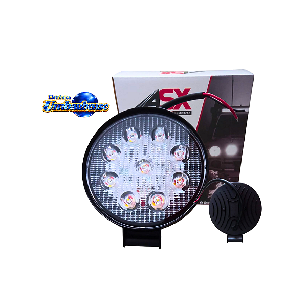 Farol de Led Redondo 27w (Entrega só na Loja Física)