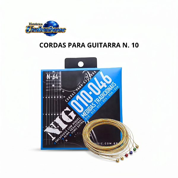 Encordoamento Guitarra 010 NIG (Entrega só na Loja Física)