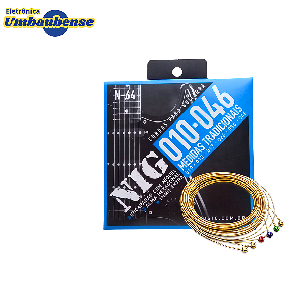 Encordoamento Guitarra 010 NIG (Entrega só na Loja Física)