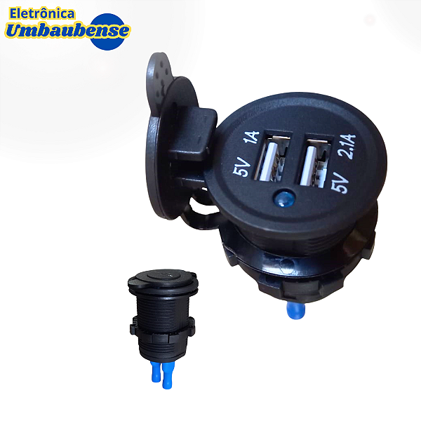 Tomada USB Veicular (Entrega só na Loja Física)