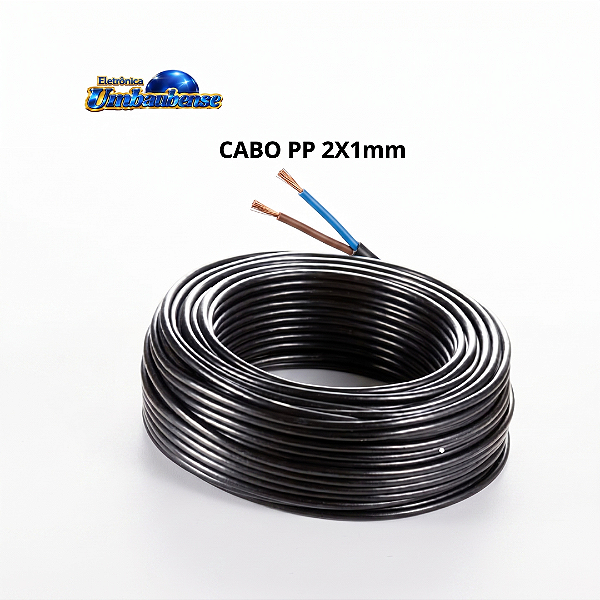 Cabo PP 2x1mm - 01 mt (Entrega só na Loja Física)