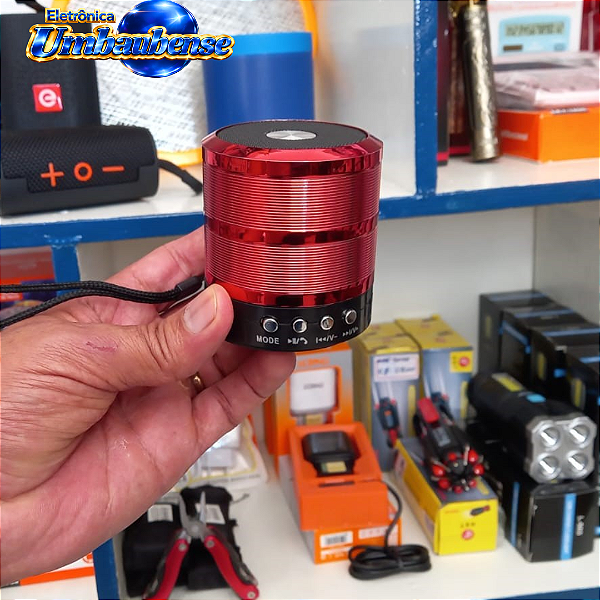 Caixinha de Som Bluetooth WS-887 (Entrega só na Loja Física)
