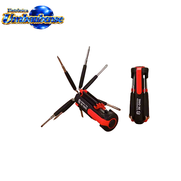 Chave De Fenda Compacta 8 Em 1 (Entrega só na loja Física)