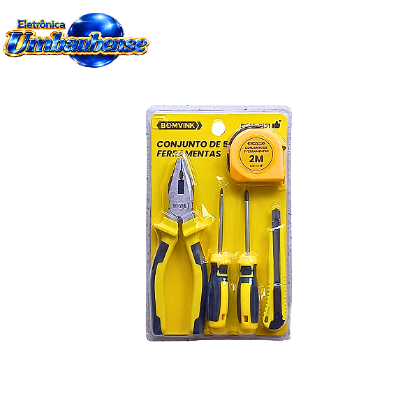 Conjunto de 5 Ferramentas (Entrega só na Loja Física)