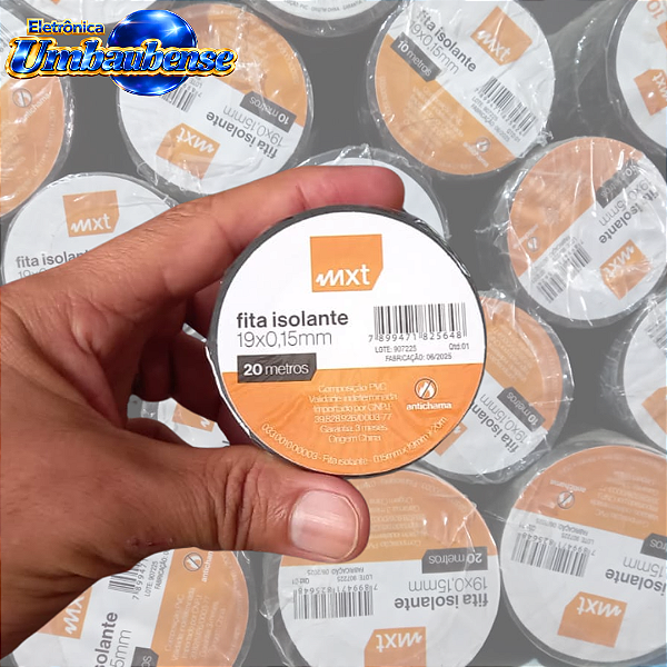 Fita isolante 20 mts (Entrega só na Loja Física)