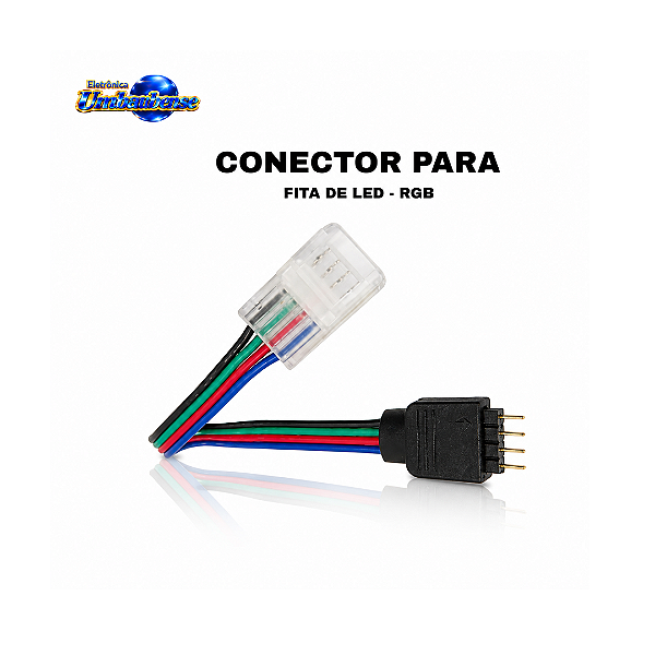 Conector para Fita de LED RGB 4 Pinos | Pronta Entrega em Umbaúba