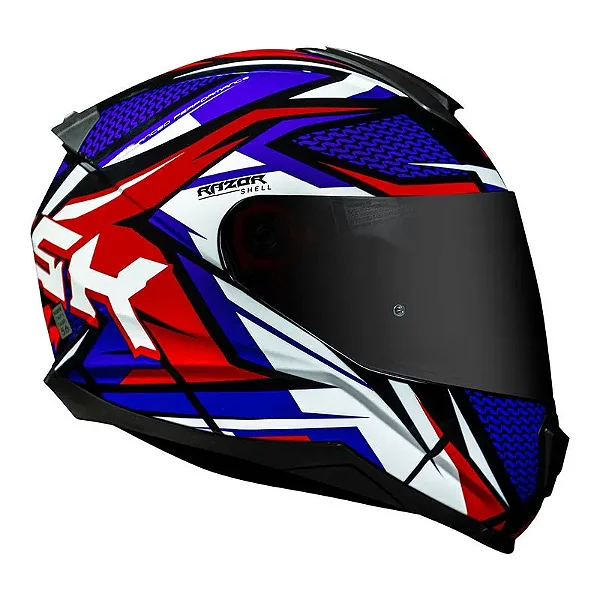 Capacete Razor Sharp vermelho/azul Norisk