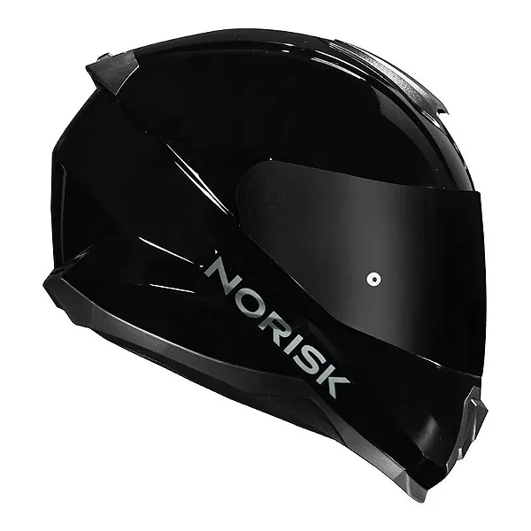 Capacete Razor Solid Preto Brilhoso Norisk