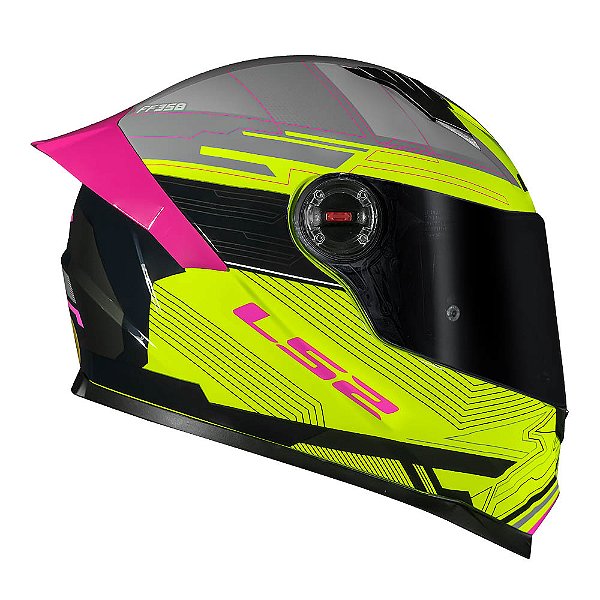 Capacete FF358S Classic S Digital Amarelo LS2
