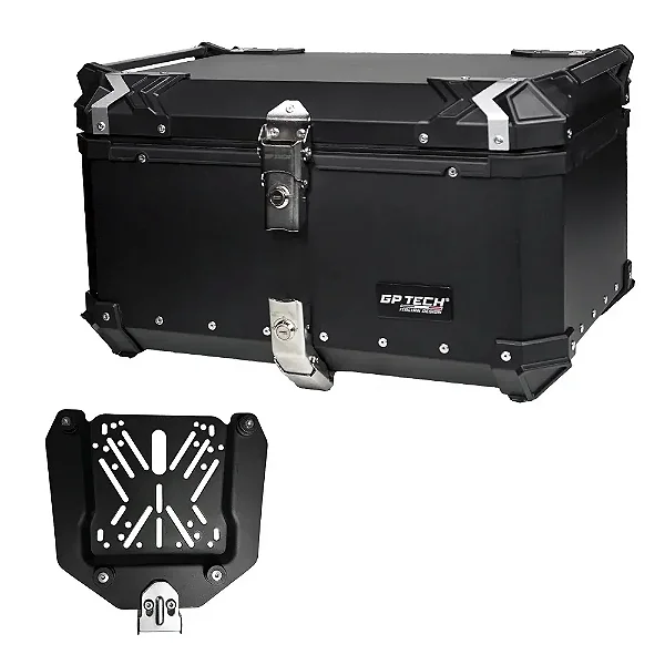 BAU GP TECH TRASEIRO ALUMINIO PRETO M65 LITROS