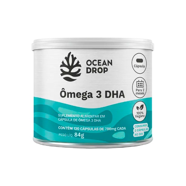 Ômega 3 DHA Vegano Ocean Drop 120 Cápsulas