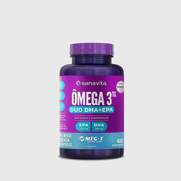 Ômega 3 Duo DHA + EPA 60 Cápsulas Sanavita