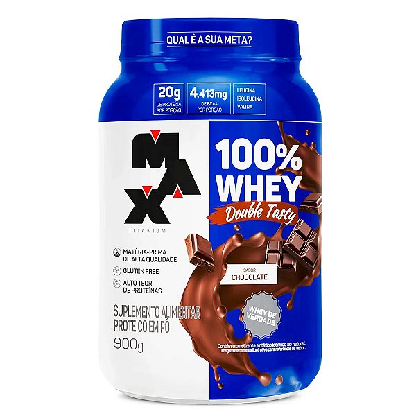 100% Whey Double Tasty 900g Max Titanium